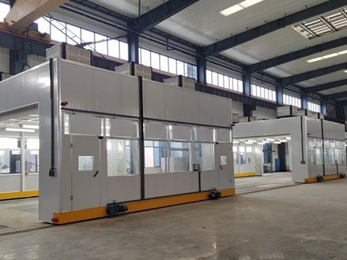 湖南宇晶機(jī)械移動(dòng)噴漆房項(xiàng)目