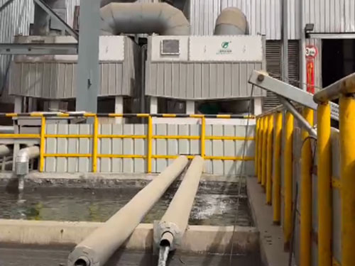 山西義望錳鐵破碎工藝啟風(fēng)水旋塔應(yīng)用案例