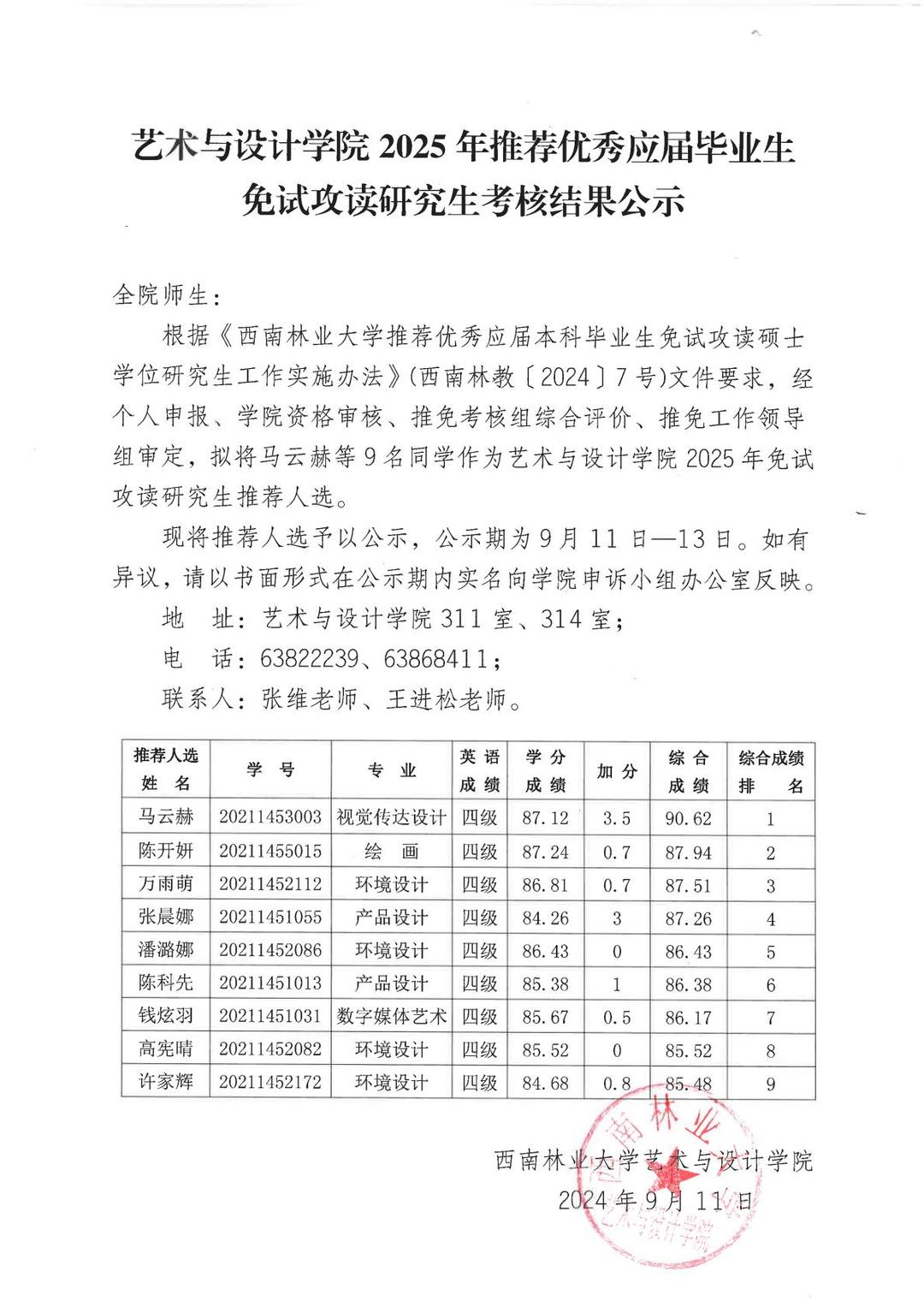 藝術與設計學院2025年推薦優(yōu)秀應屆畢業(yè)生免試攻讀研究生考核結(jié)果公示.jpg